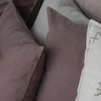 Pude i vasket hør - Nutmeg - 50x70 - INCL. FYLD - 