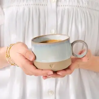 Heart krus m/ hank - Lyseblå - Brands